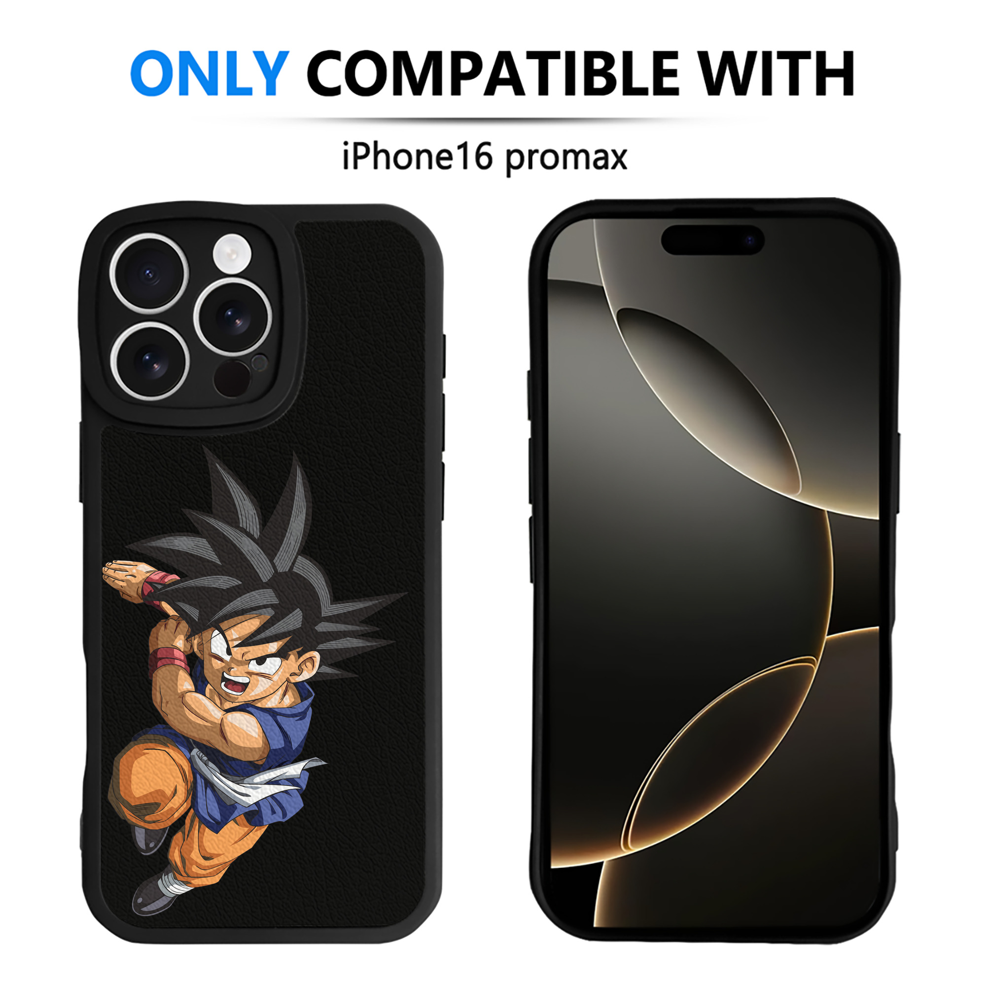 （画像用） ドラゴンボール 孫悟空（そん ごくう）Son Goku カカロット DRAGON BALL Kakarotto 【iPhone 16シリーズ対応】シリコンスマホケース（レザー調） 材質：シリコン
